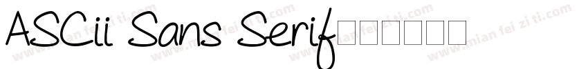ASCii Sans Serif字体转换